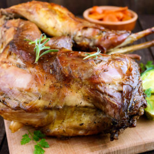 Rabbits - whole rabbit cooked