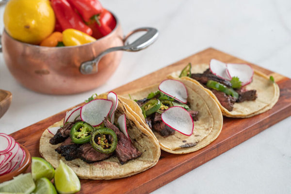 BEEF SKIRT STEAK TACOS