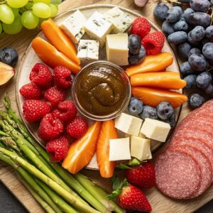 A close-up of a restaurant charcuterie board showcasing a variety of cured meats with different textures and colors.