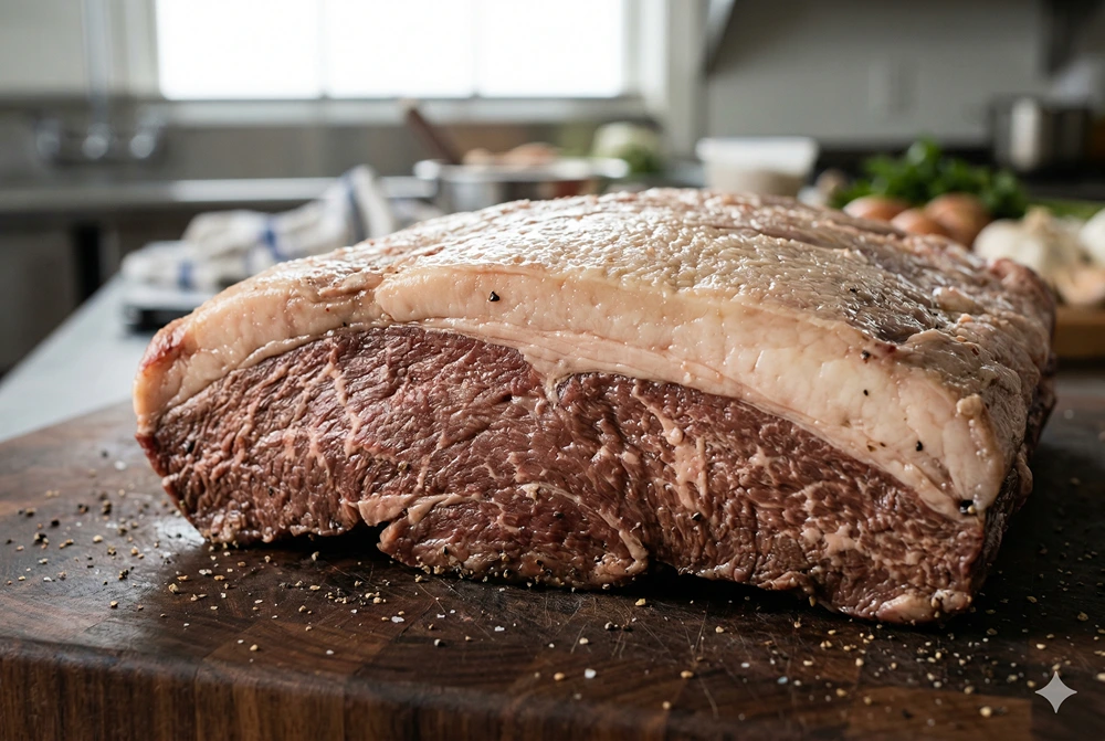 BEEF TOP BUTT CAP FAT ON