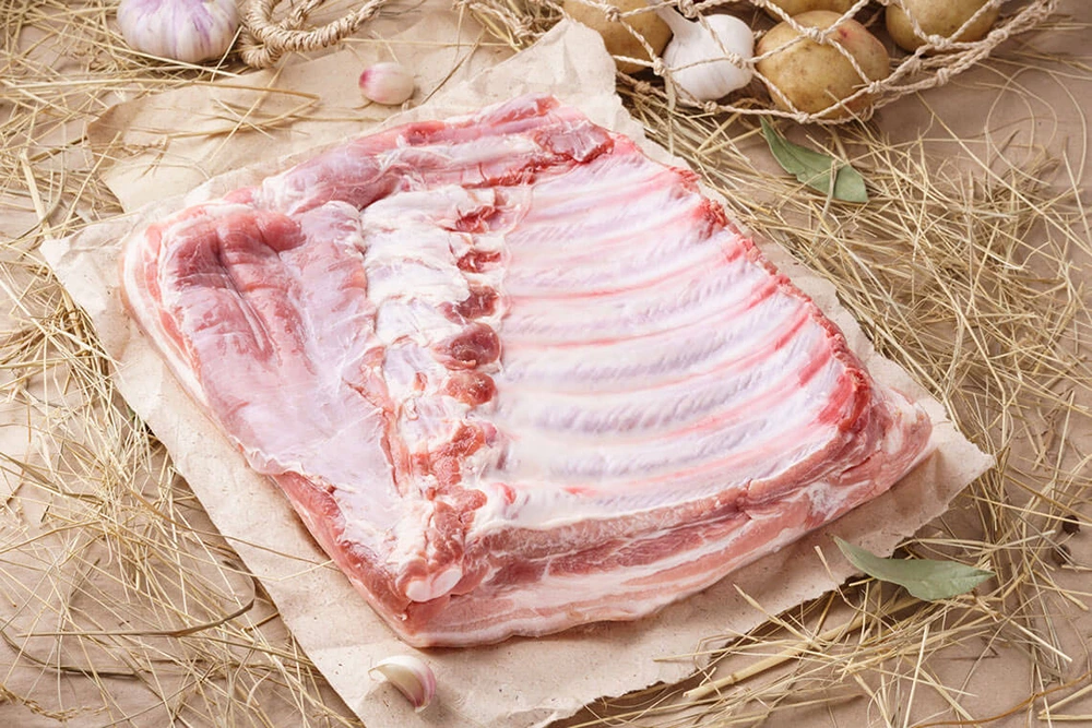 PORK BELLY BONE-IN, RIB BELLY