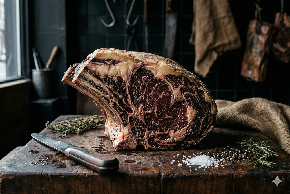 BEEF RIBEYE, BONE-IN, CHOICE (EXPORT RIB) DRY AGE