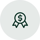 green dollar badge icon