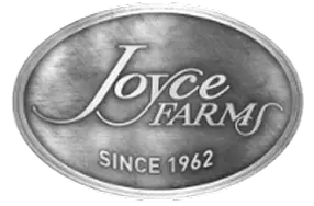 Joyce Farms logo, family-owned heritage poultry producer since 1962